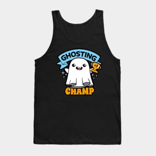 Funny Original Cute Kawaii Ghost Ghosting Champion Meme Tank Top